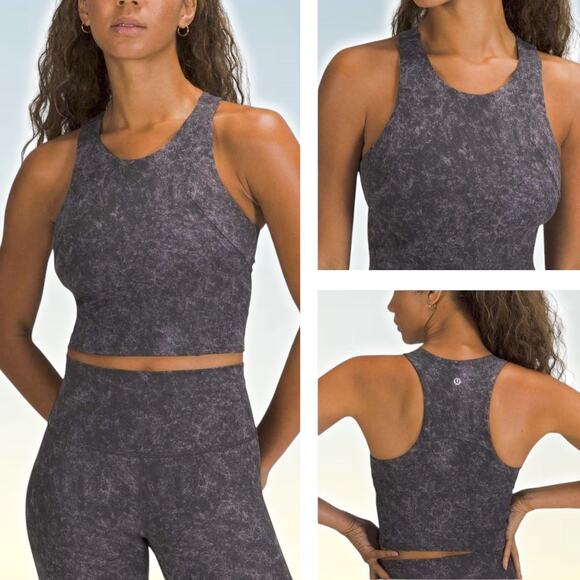 lululemon athletica Tops - LULULEMON Invigorate Training Tank Top 4 Denim Wash Print Dusky Lavender Black